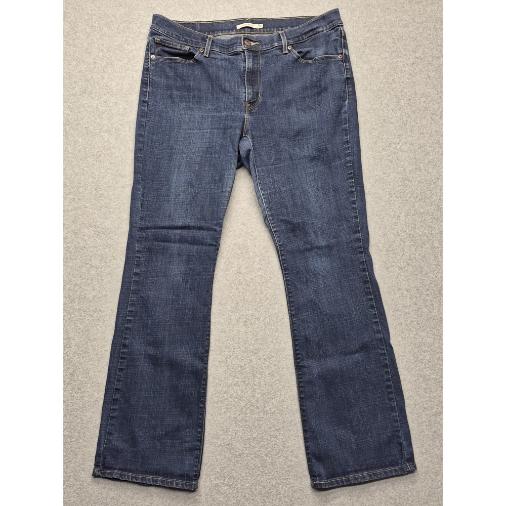 Levis Jeans Womens 16M 34x32 Blue Dark Wash Classic Bootcut Stretch Denim